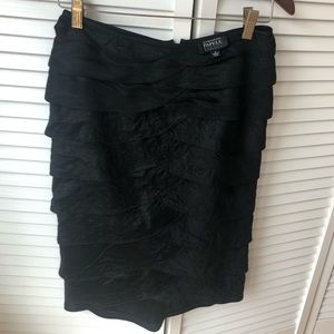 Dressy scalloped silk skirt